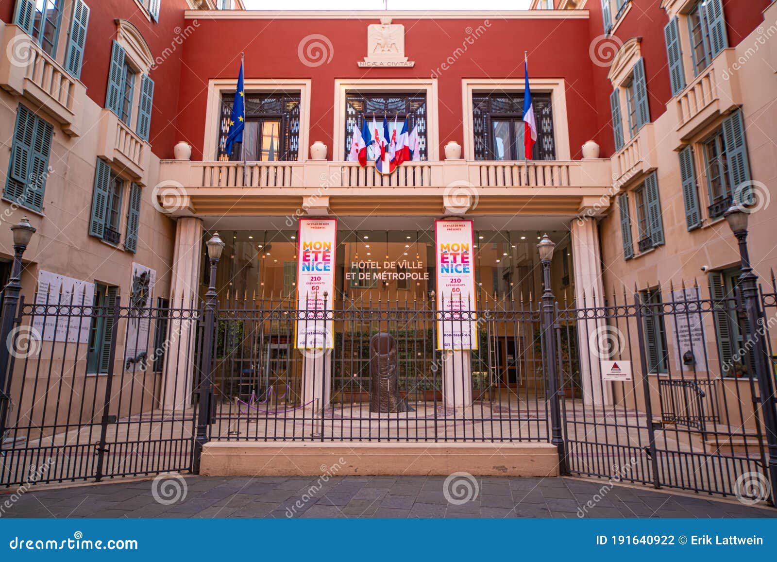 Town Hall of Nice- CITY of NICE, FRANCE - JULY 12, 2020 Editorial ...