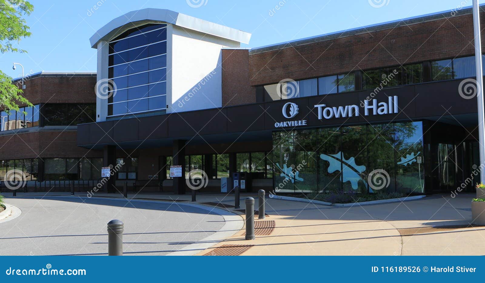 Town Hall in Oakville, Canada 4K Stock Footage Video of hall