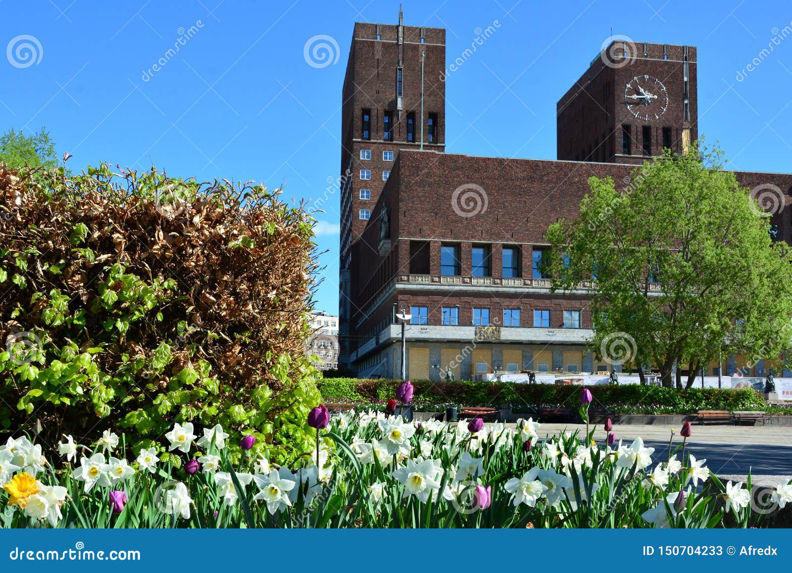 Town hall in Oslo, Norway. stock image. Image of beautiful 150704233