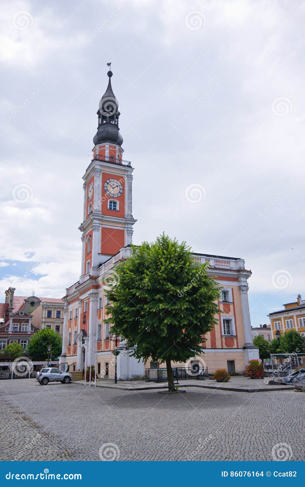 Town Hall and Square in Leszno, Poland Editorial Stock Image Image of