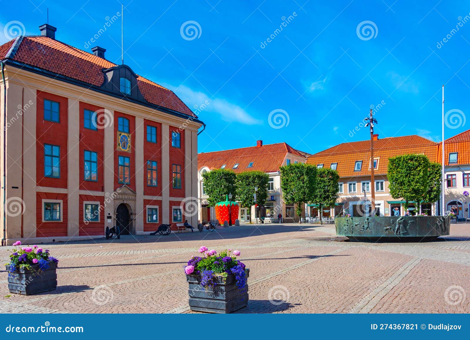 Town Hall in Swedish Town Jonkoping Editorial Photo Image of colorful