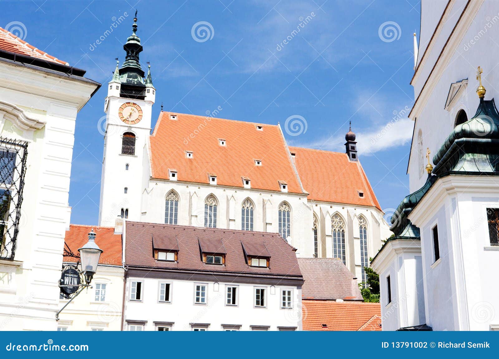 Town of Krems stock photo. Image of spiritual, city, architecture