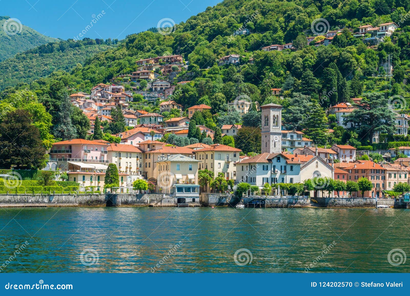torno, colorful and picturesque village on lake como. lombardy, italy.