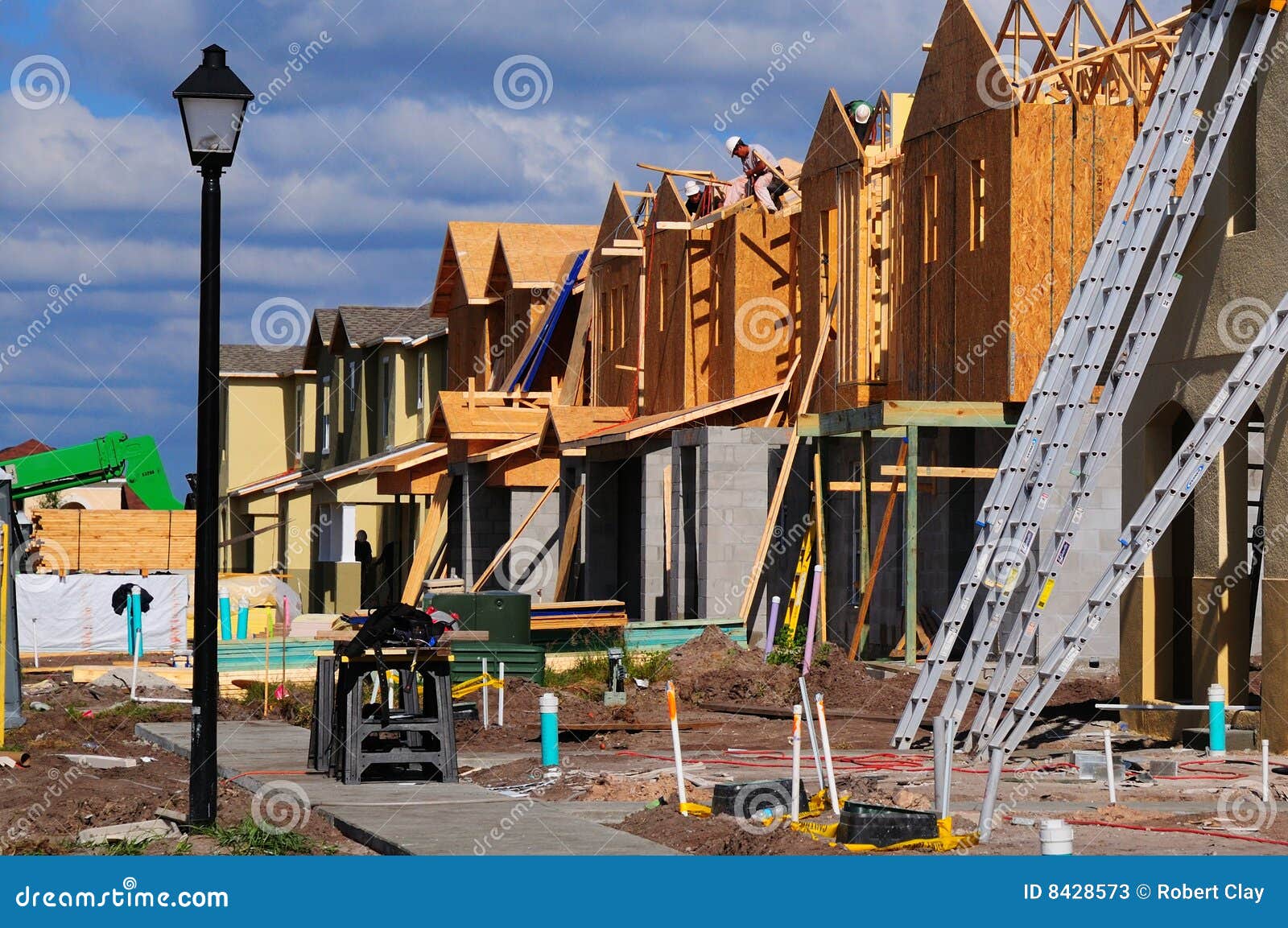 Townhouse Construction stock image. Image of suburb, structure 8428573