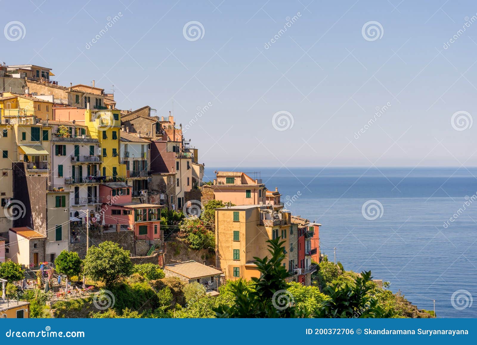 The Townscape and Cityscape of Corniglia, Cinque Terre, Italy Stock ...