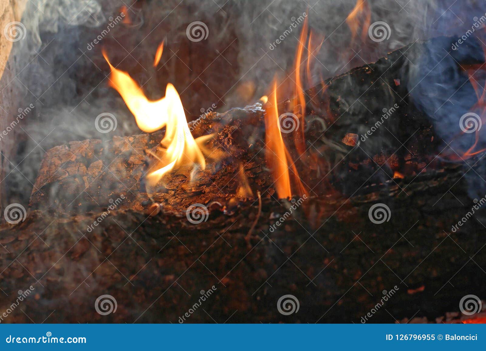 Fire Smoke stock image. Image of winter, burning, combustion - 126796955