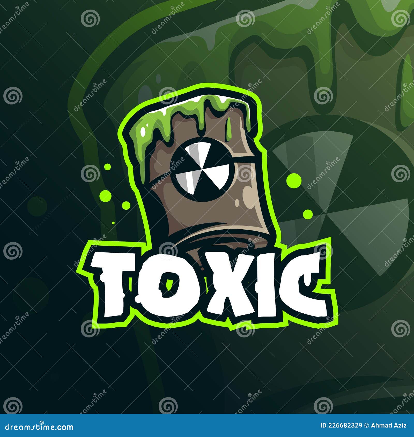 Toxic Mascot Logo Design Vector With Modern Illustration Concept Style toxic-mascot-logo-design-vector-with-modern-illustration-concept-style