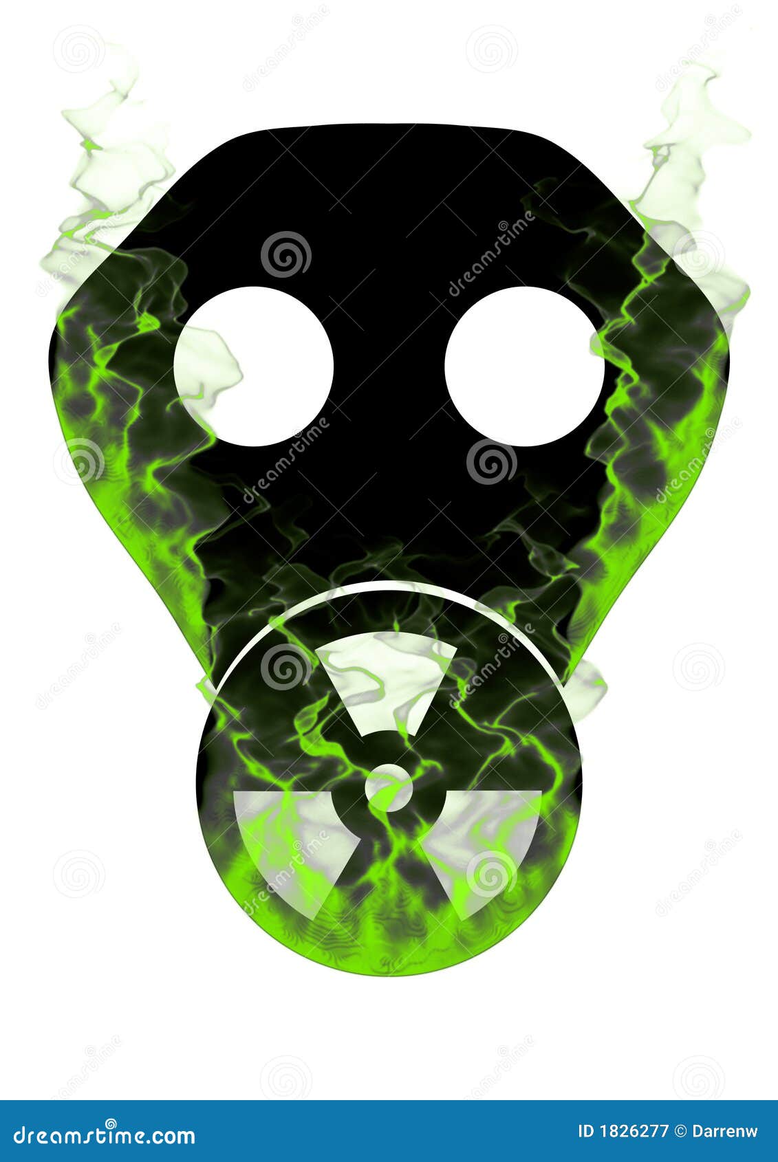 Toxic Mask And Smoke Stock Illustration. Image Of Darrenw - 1826277