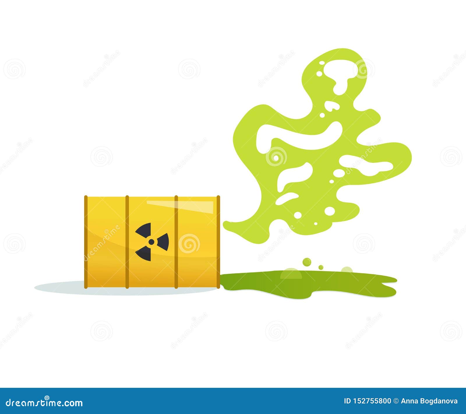 Dump Toxic Waste Barrels. Seamless Pattern Dump Hazardous Cartoon