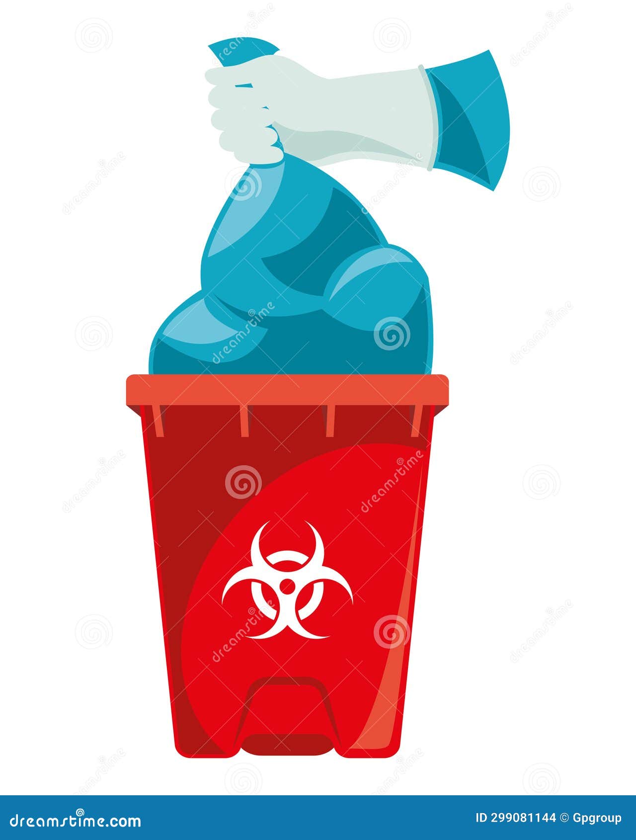 Toxic Waste Bin Red Illustration Stock Illustration Illustration of