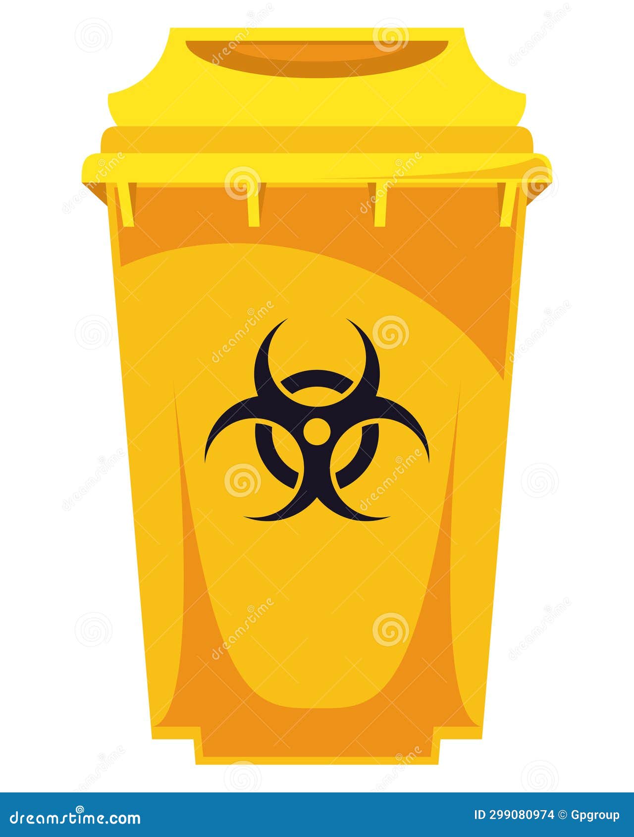 Toxic Waste Bin Yellow Illustration Stock Illustration Illustration