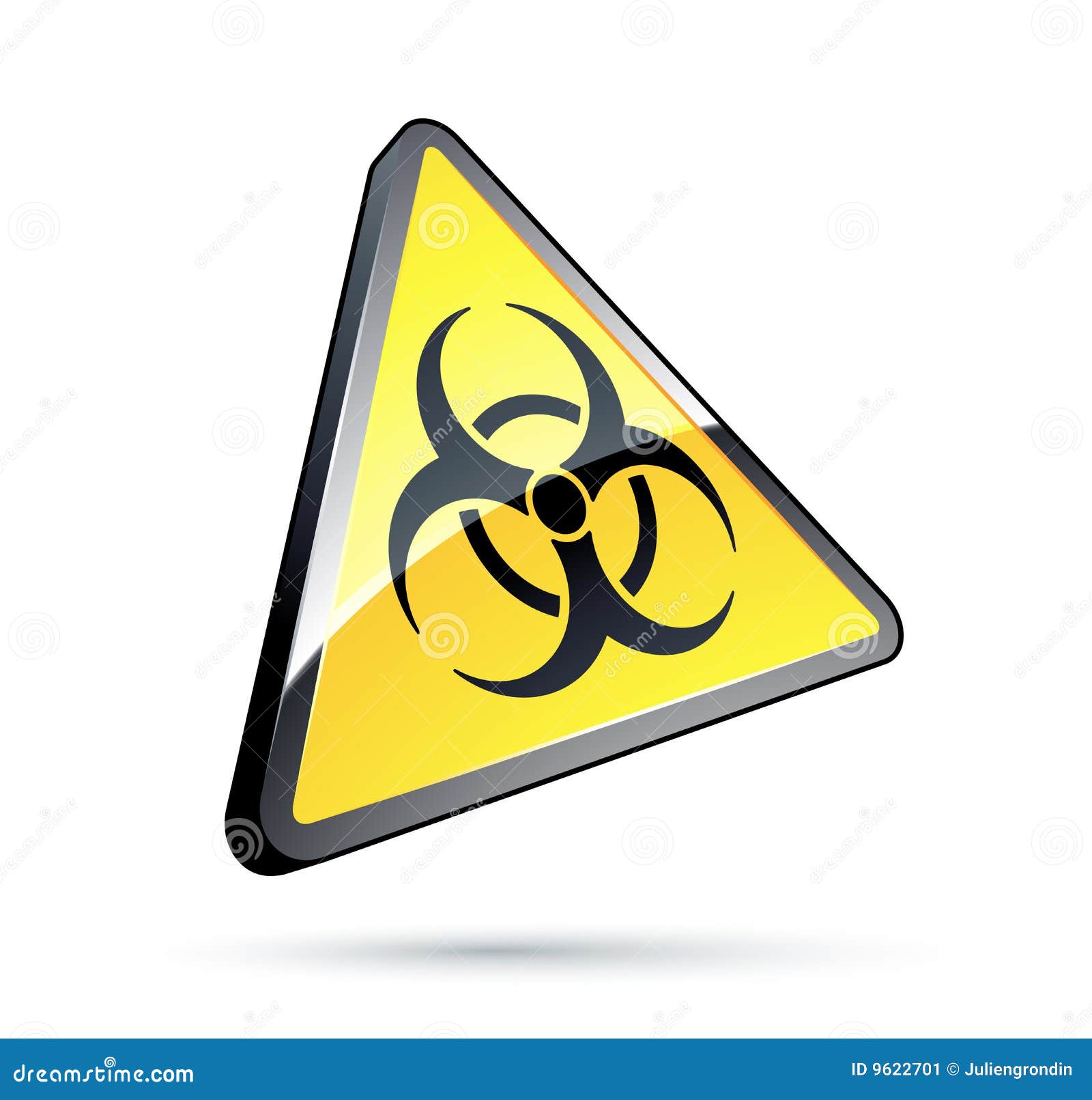 Set sign biohazard toxicity dangerous yellow signs