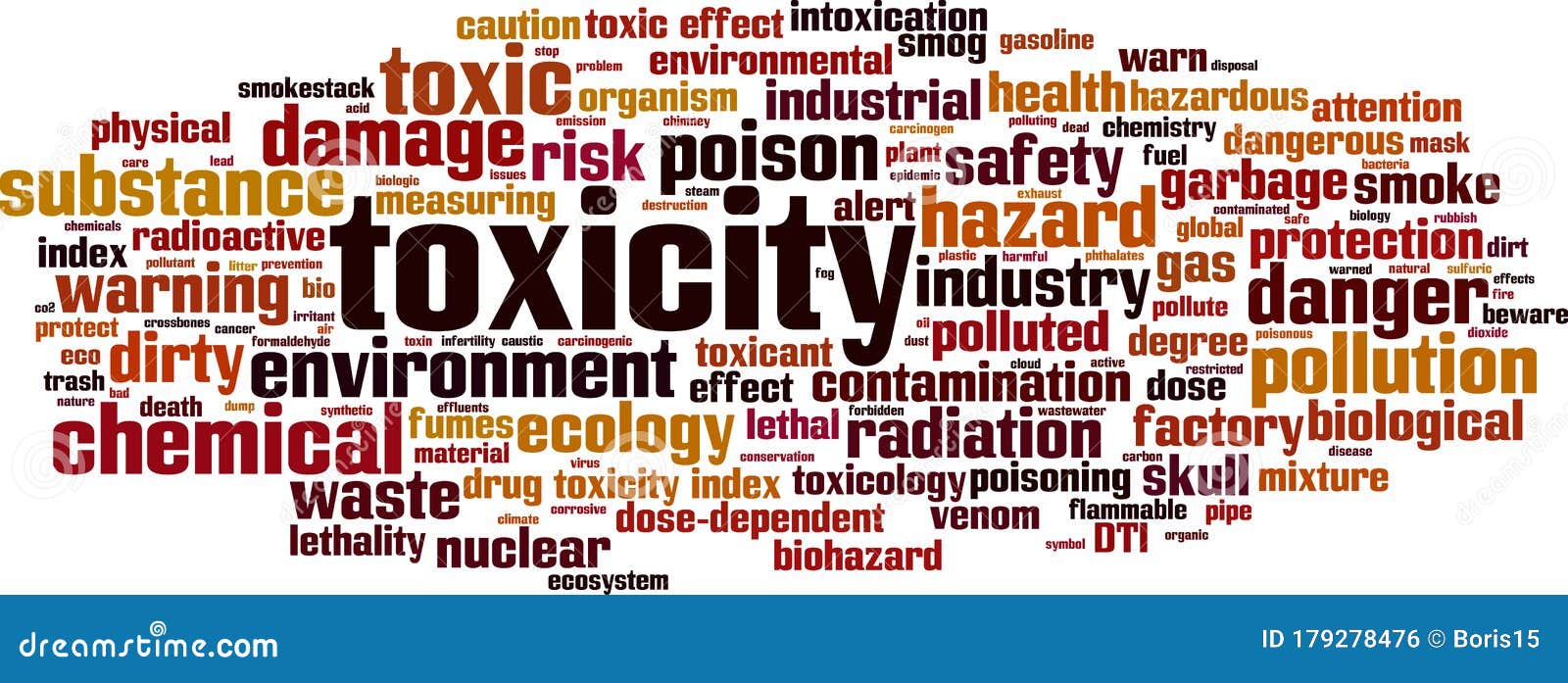 Toxicity word cloud stock vector. Illustration of protection - 179278476