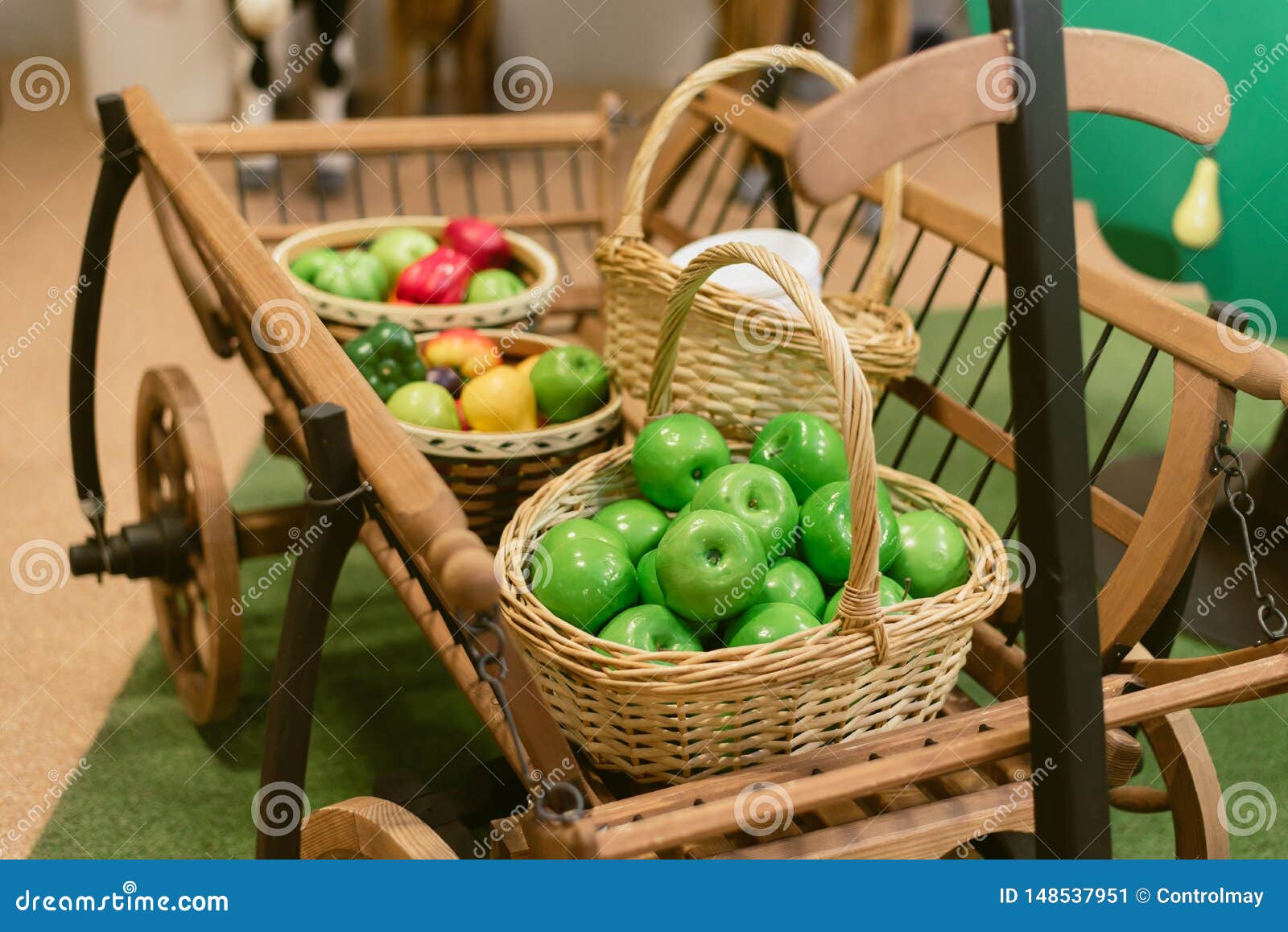 Toy Apple and Pear. Harvesting. Toy Farm. Stock Image Image of child