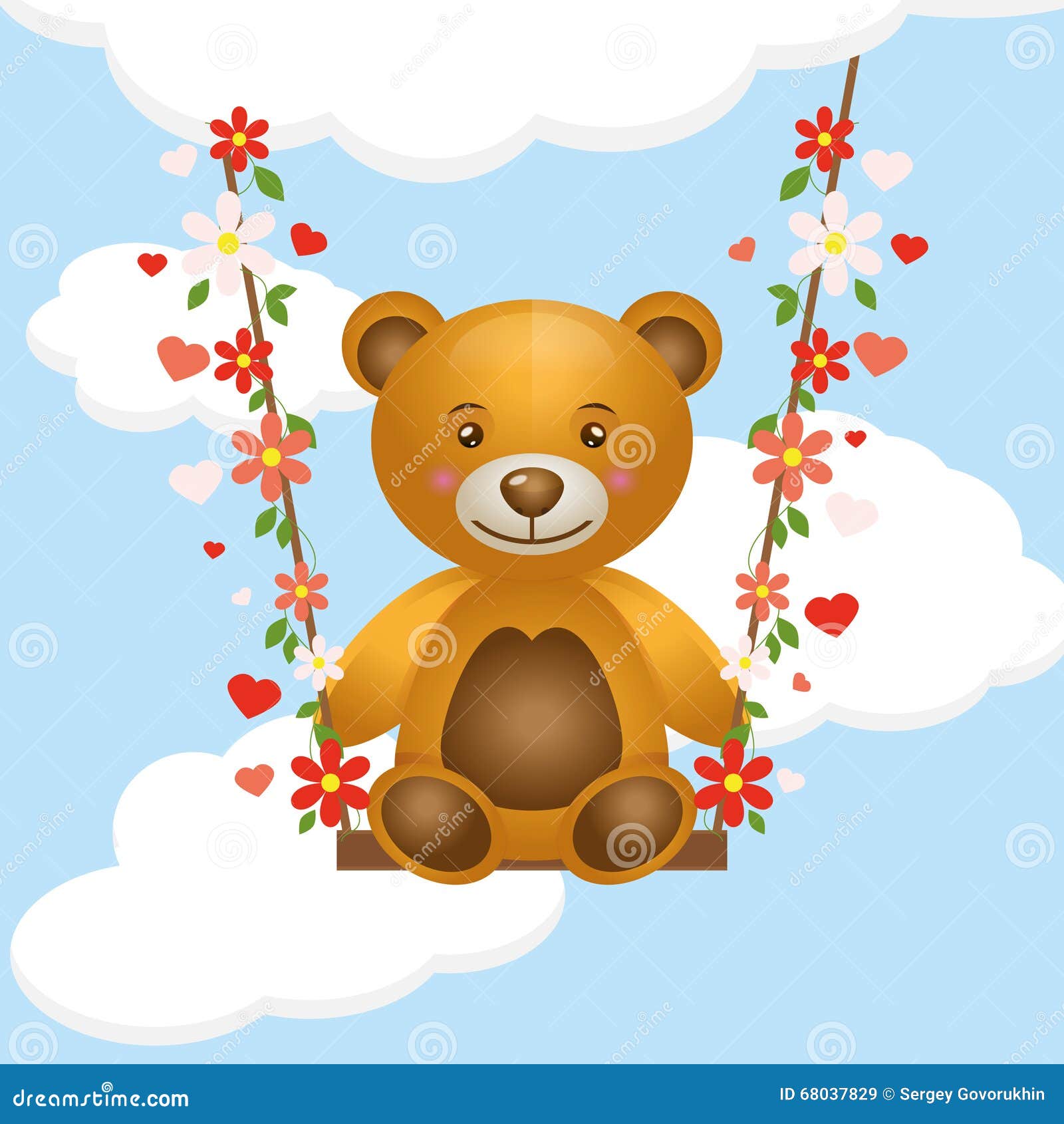 teddy bear baby swing