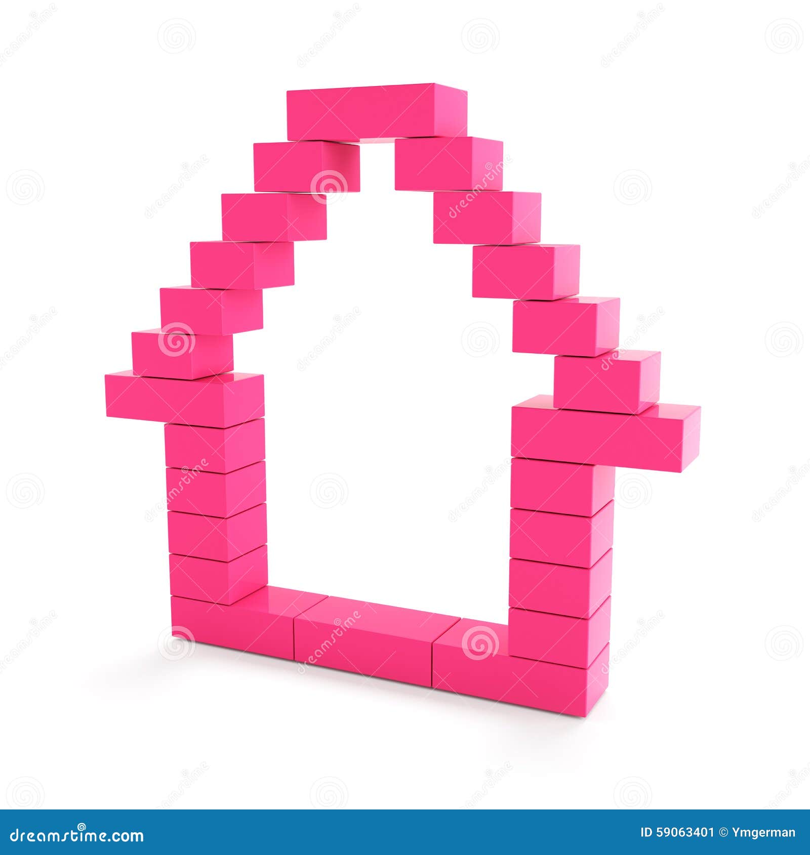 Toy block house stock illustration. Illustration of background 59063401