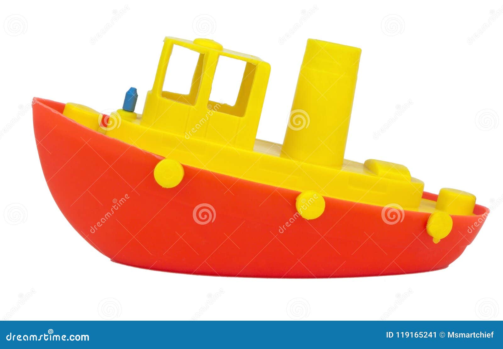 Volcánico dañar Admirable Toy Boat rojo y amarillo imagen de archivo. Imagen de barco - 119165241