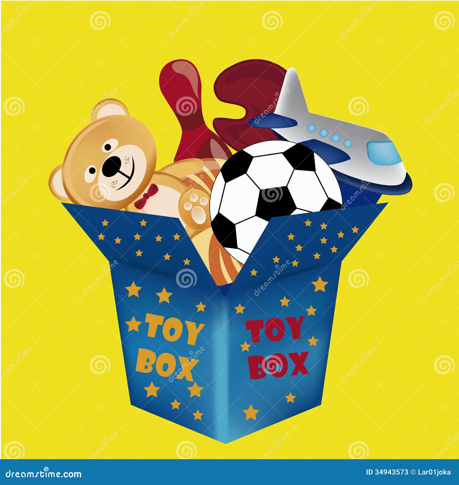 Toy box stock vector. Illustration of boxing, cute, illustration - 34943573