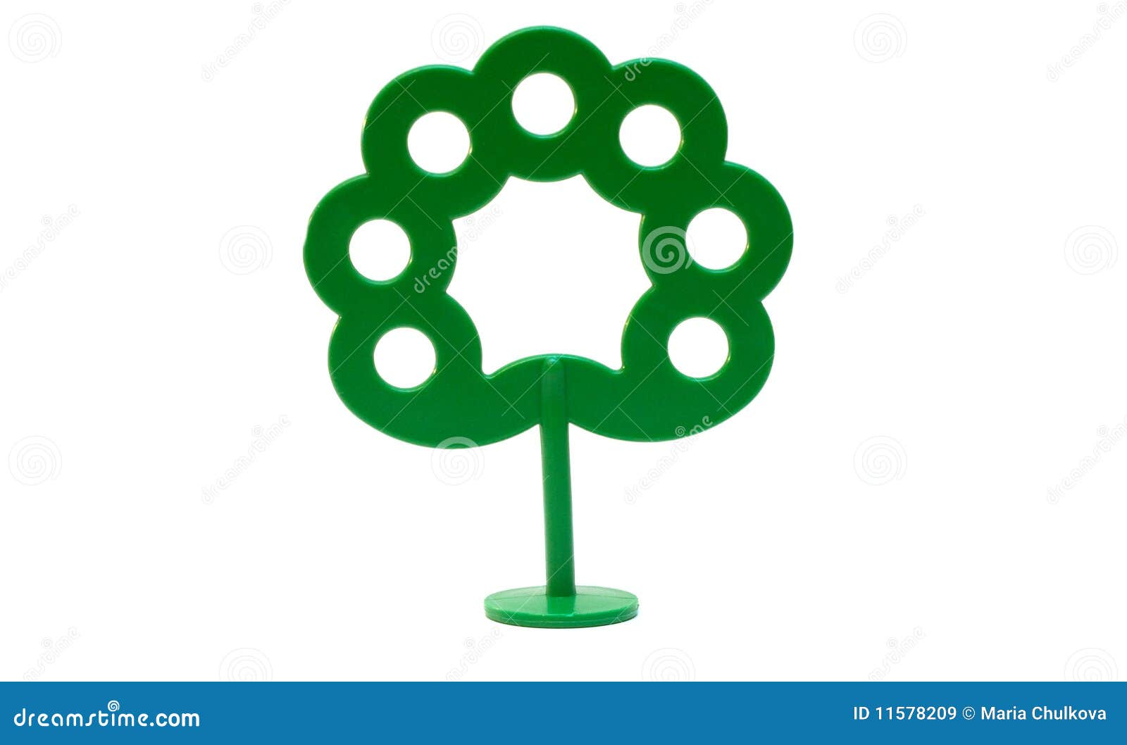 Toy Bright Plastic Green Tree Stock Image Image of game