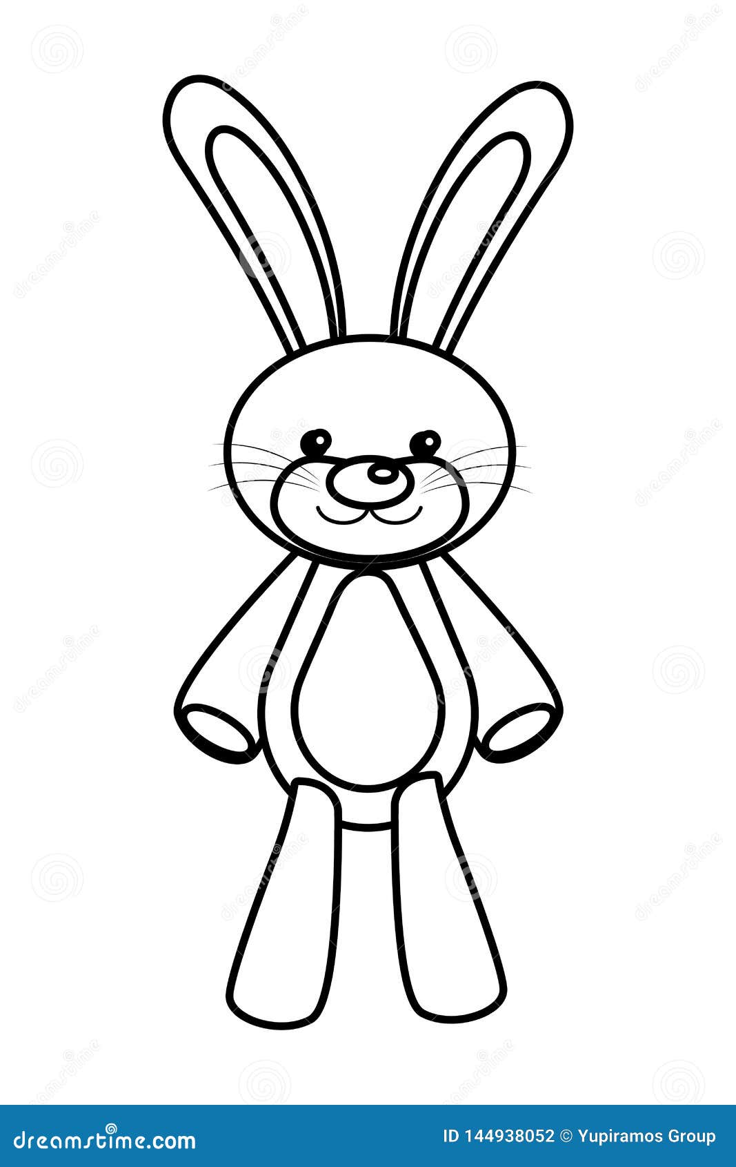 Toy bunny icon stock vector. Illustration of girl, cartoon 144938052