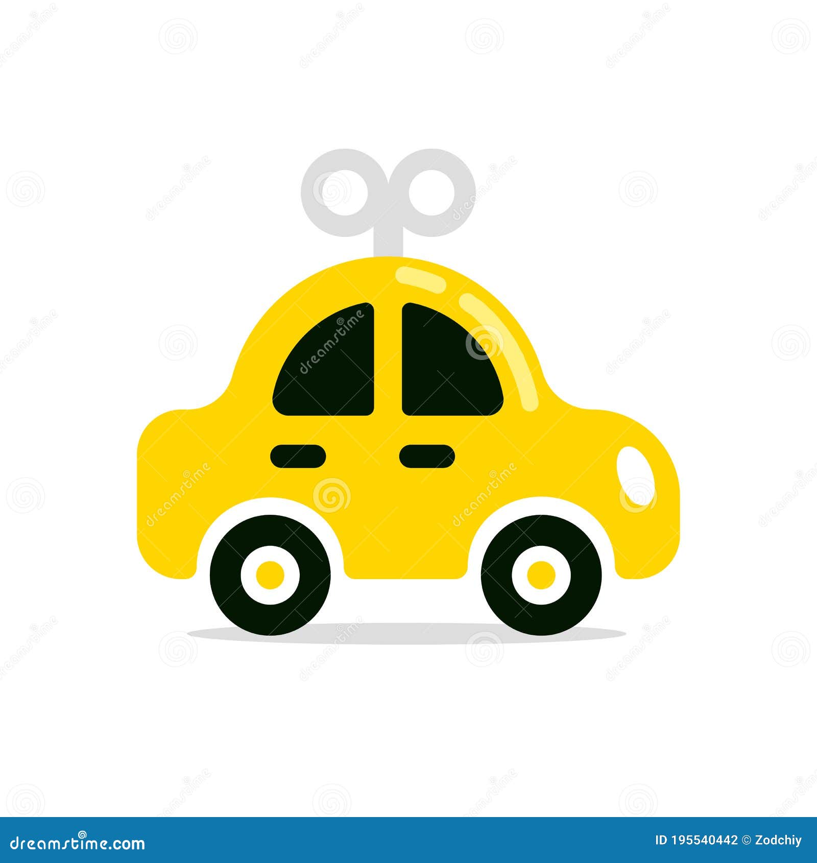 Toy car flat design stock vector. Illustration of flat 195540442