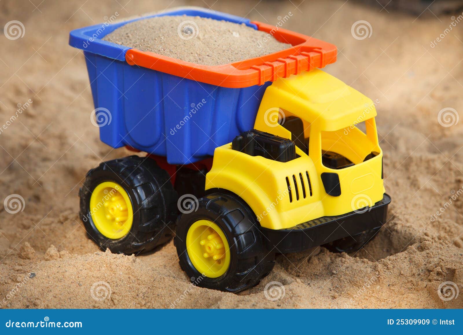 Toy car in sandbox stock image. Image of sandbox, small 25309909