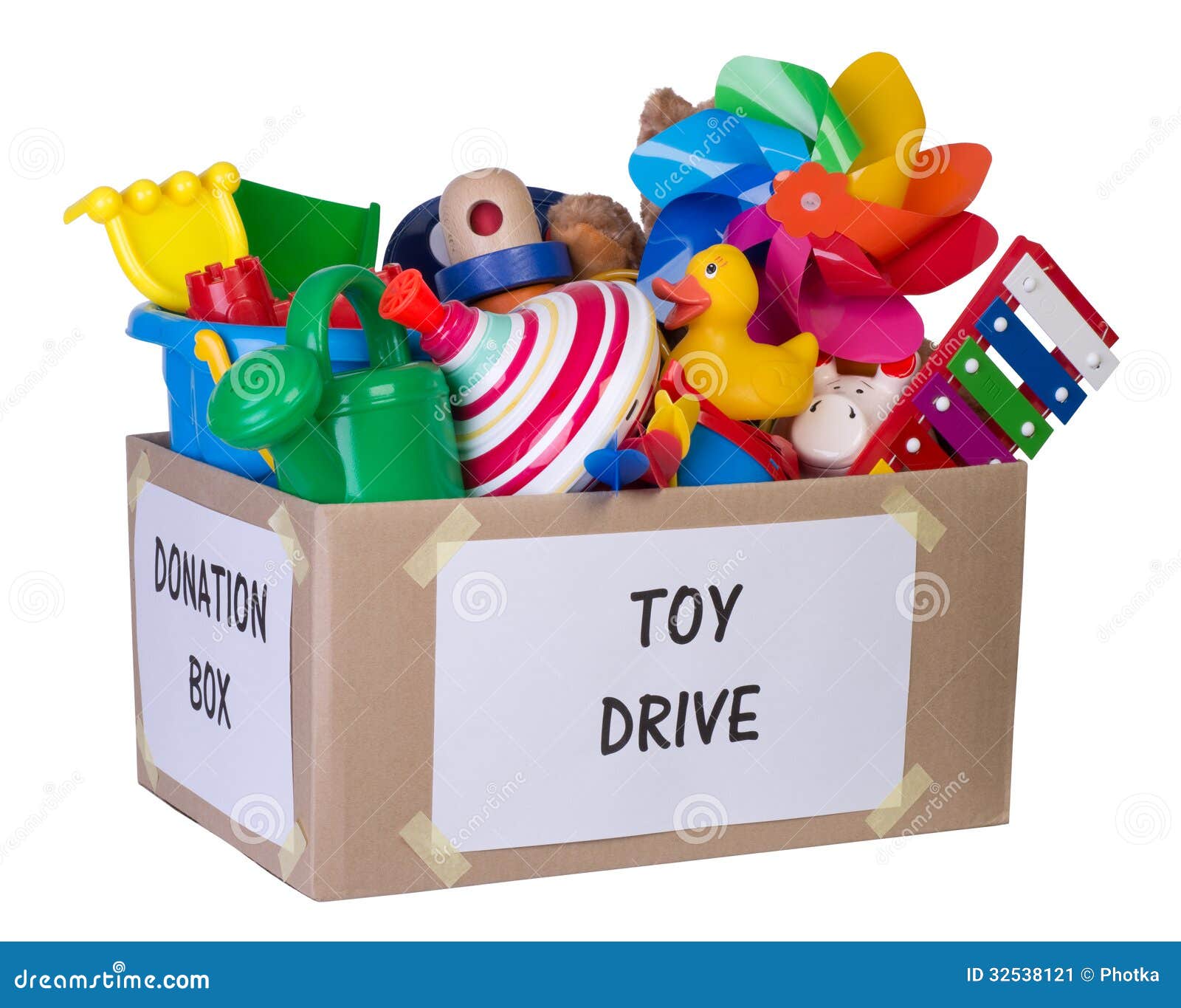 Toy donation box stock image. Image of share, bucket