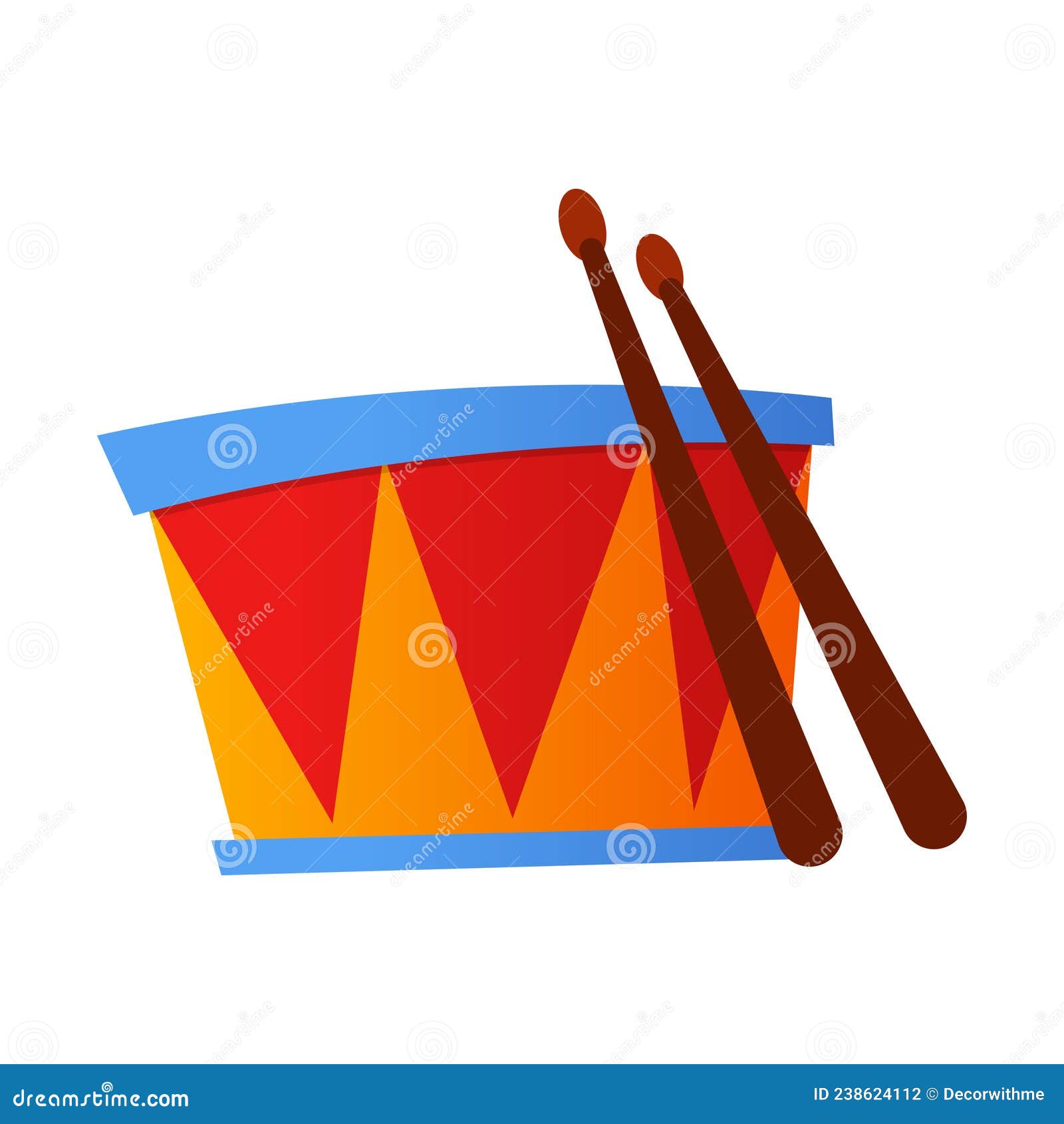 toy drum - modern flat  single  object