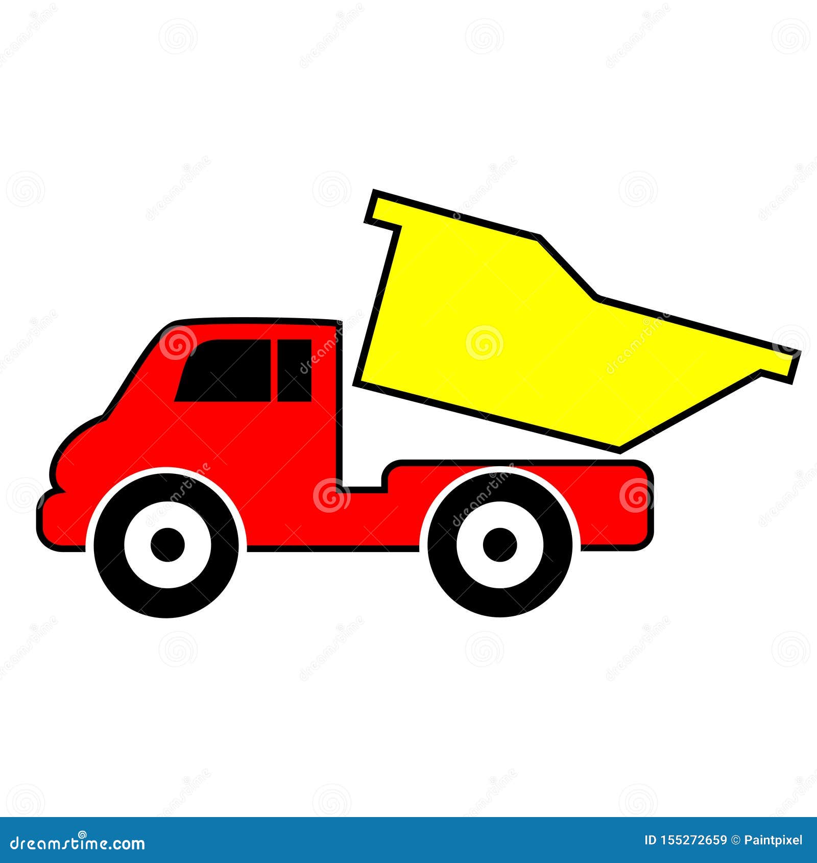 Toy Dump Truck Clipart Stock Vector Illustration Of Dumptruck