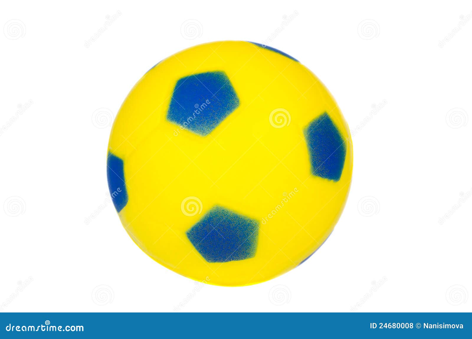Toy football stock photo. Image of yellow, blue, sport 24680008