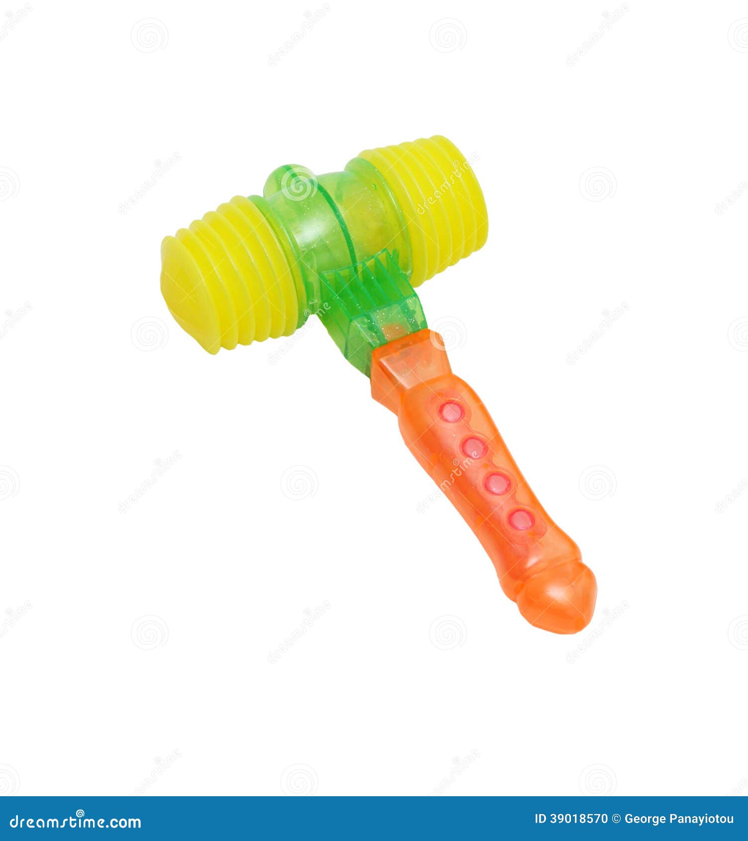 Toy hammer stock photo. Image of object, green, yellow 39018570