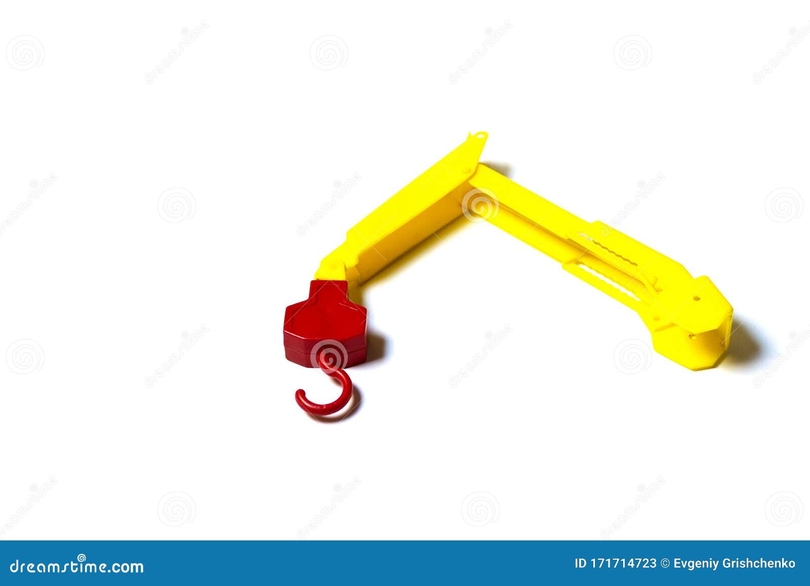 Toy Mechanical Crane Hook Function Isolated Figure Stock Image