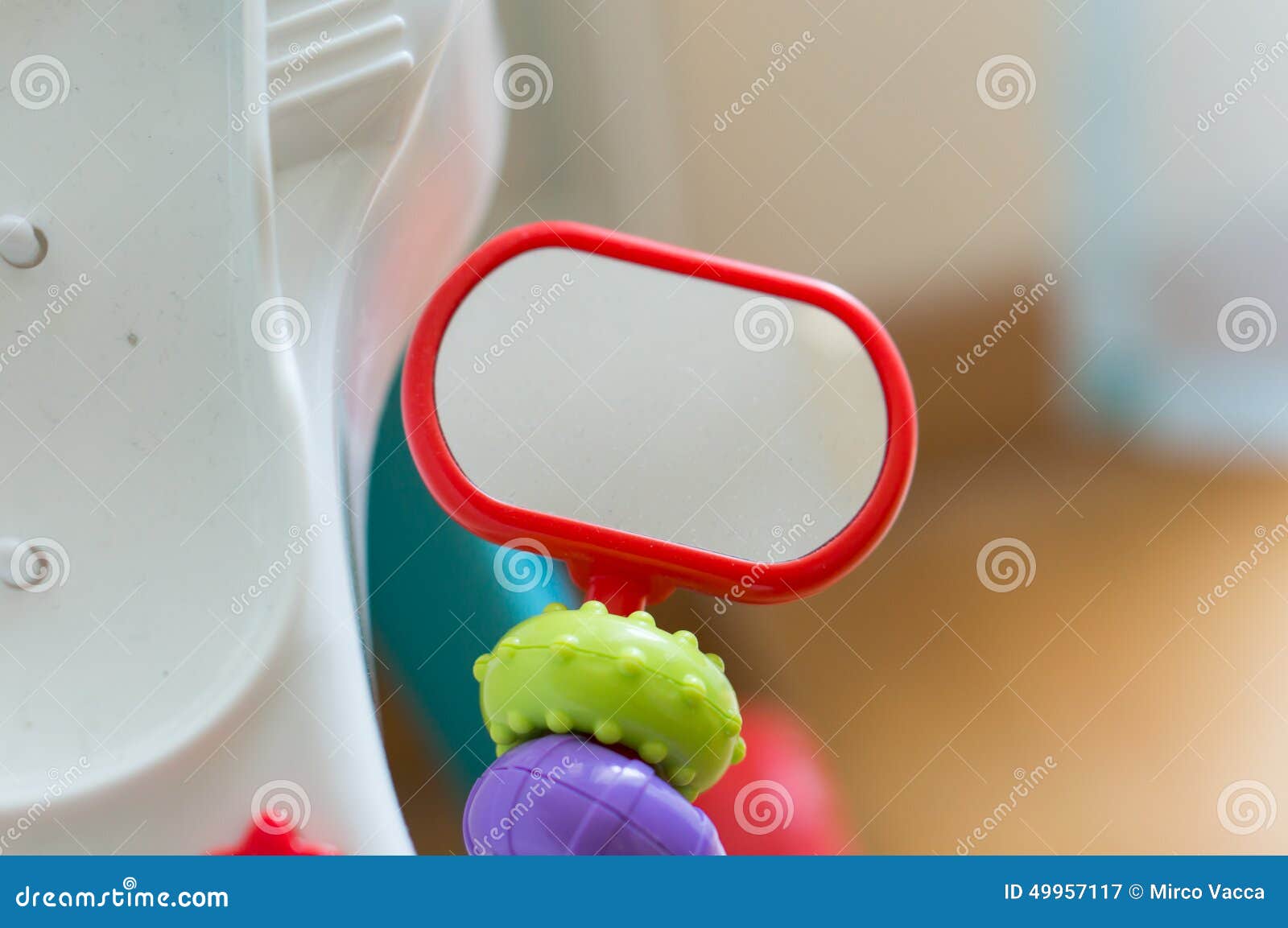 Toy mirror stock image. Image of mirror, plastic, object 49957117