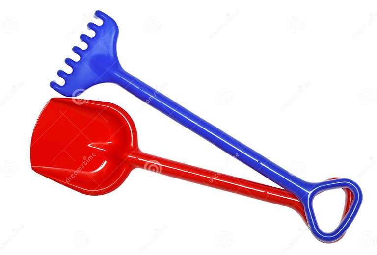 Toy rake and shovel stock photo. Image of tools, child 18807024