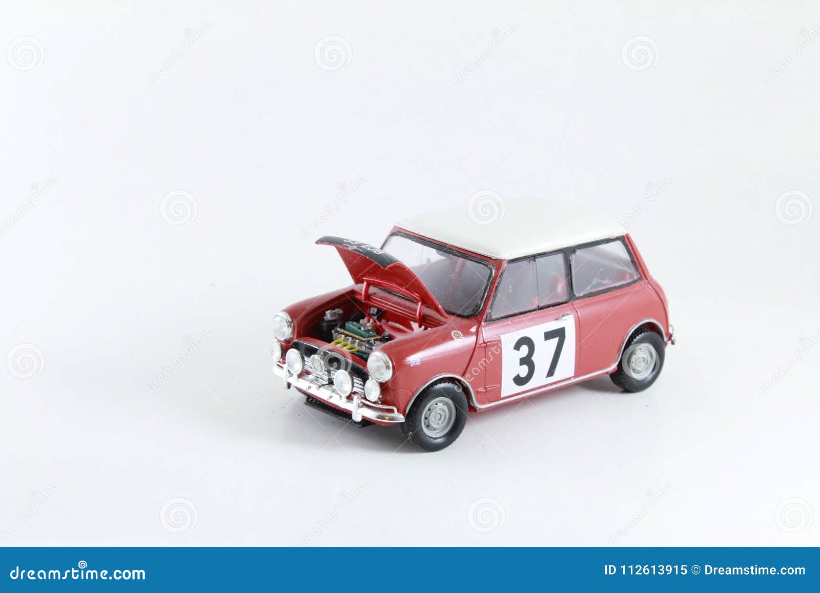 Toy Red Plastic Model Mini Cooper Car Stock Image Image of mini
