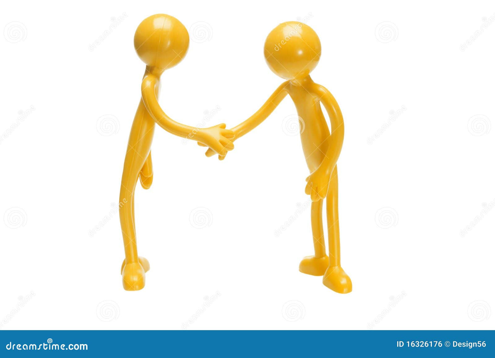 Toy Rubber Figurines Shaking Hands Stock Photo Image of orange, hands