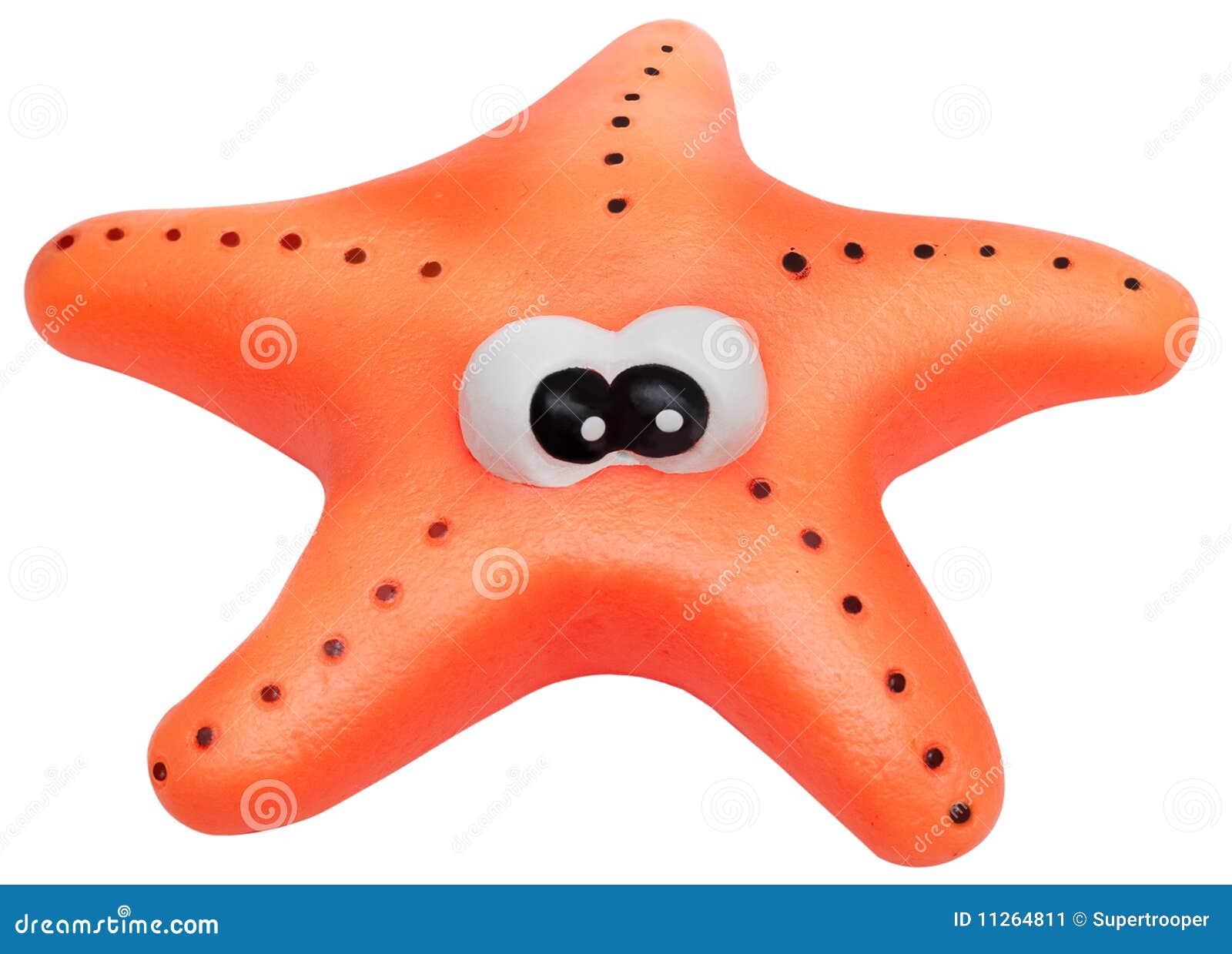 Toy starfish isolated stock image. Image of animal, fish 11264811