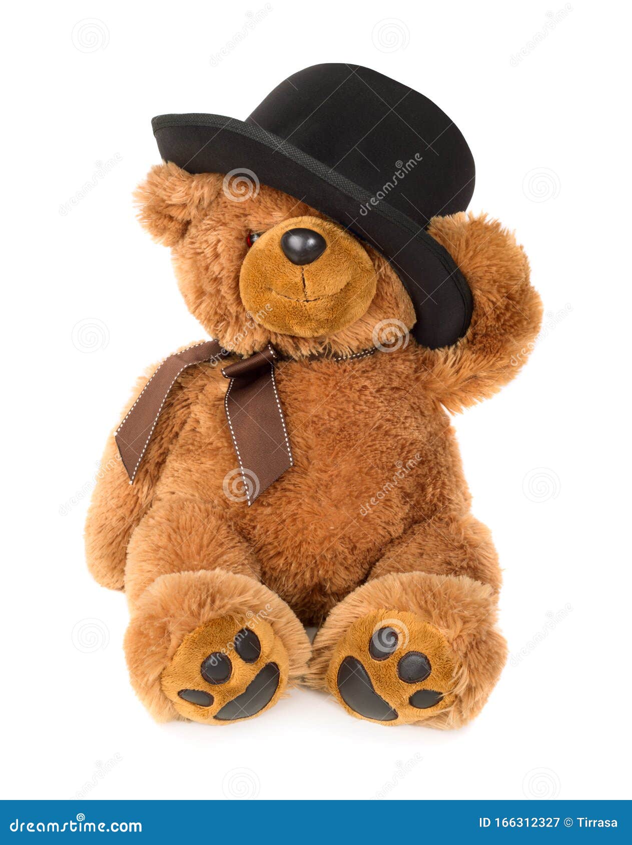 Toy teddy bear with hat stock image. Image of innocence - 166312327