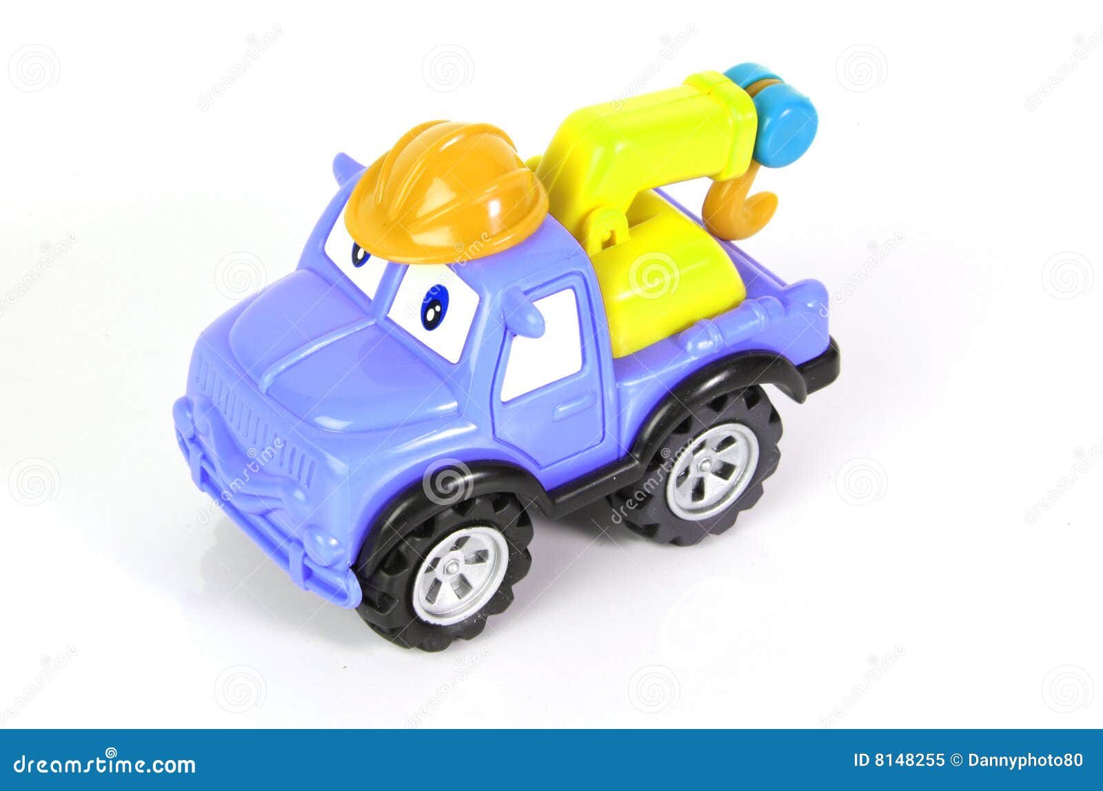 blue toy tow truck