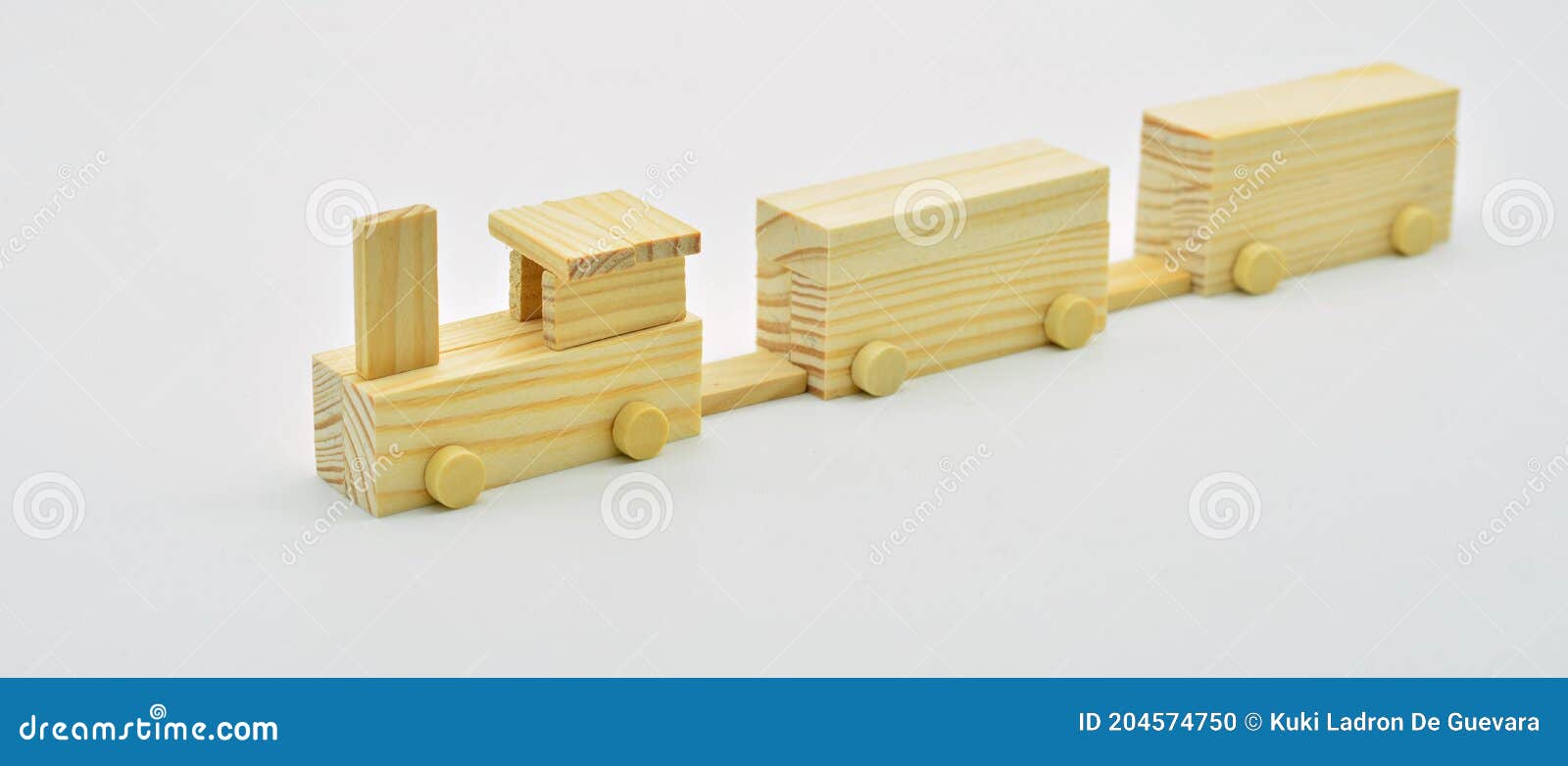train made with wooden blocks
