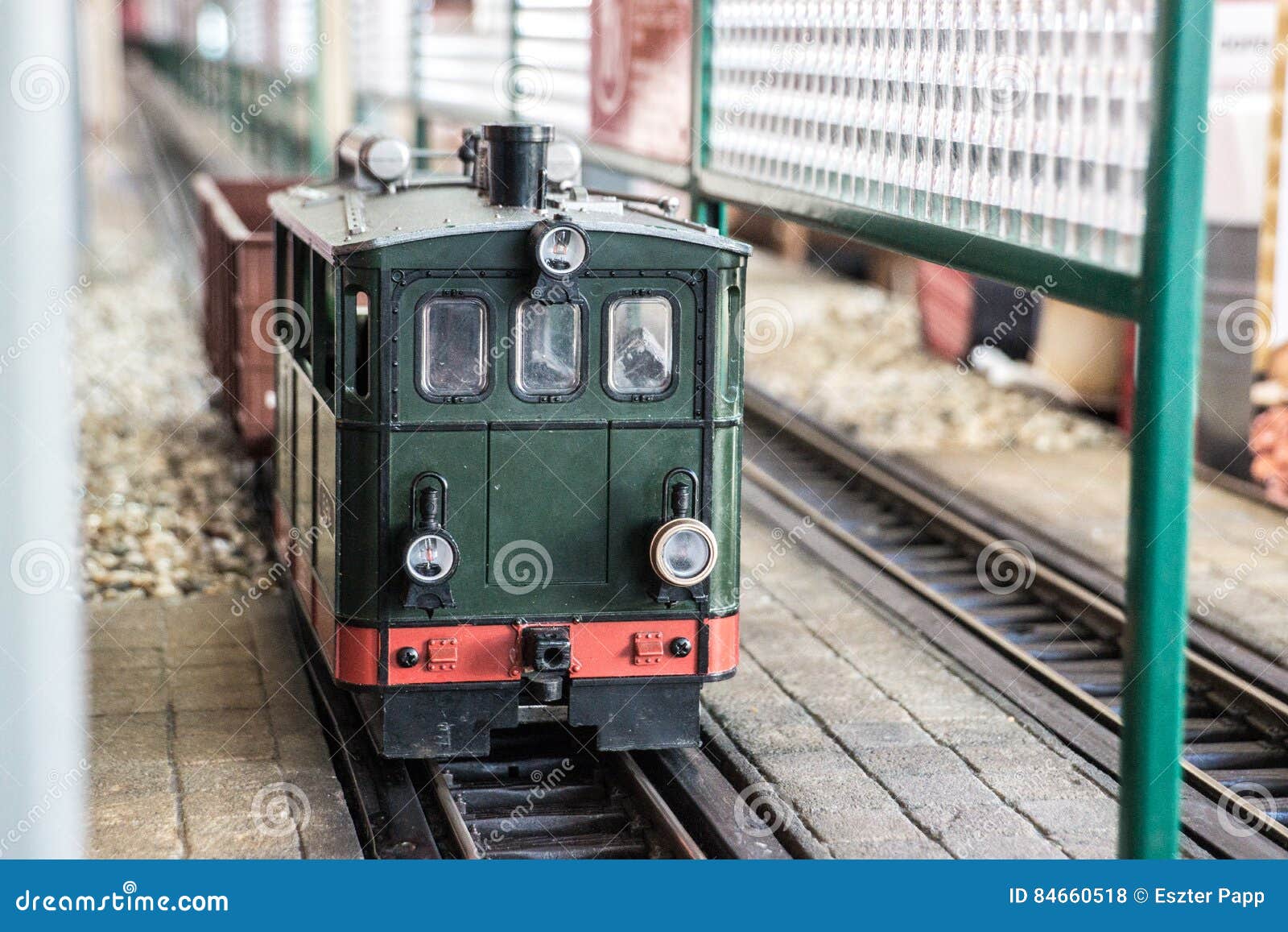 Toy train on tracks stock photo. Image of railroad, rail 84660518