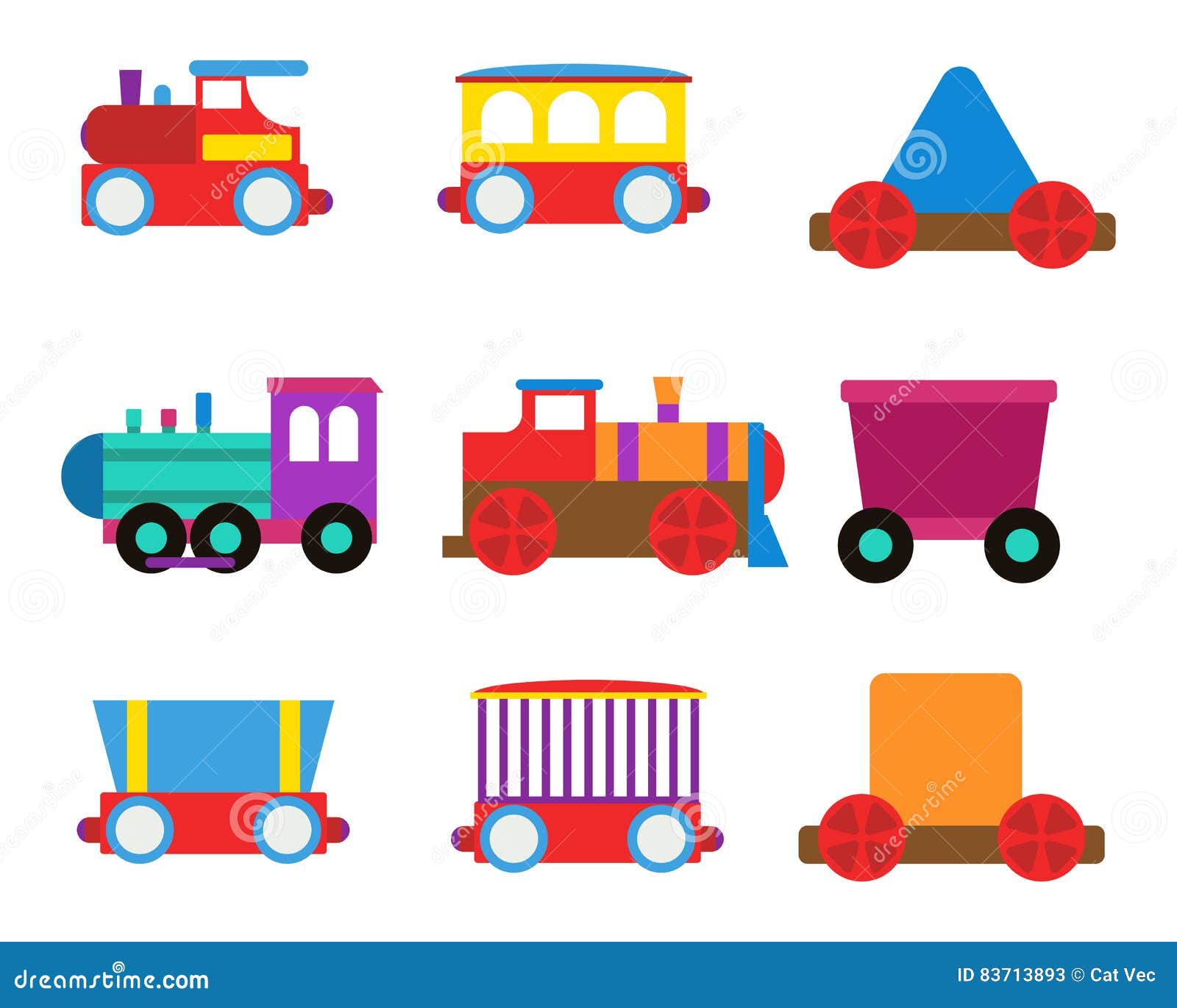 Toy Train Vector Illustration Stock Vector Illustration