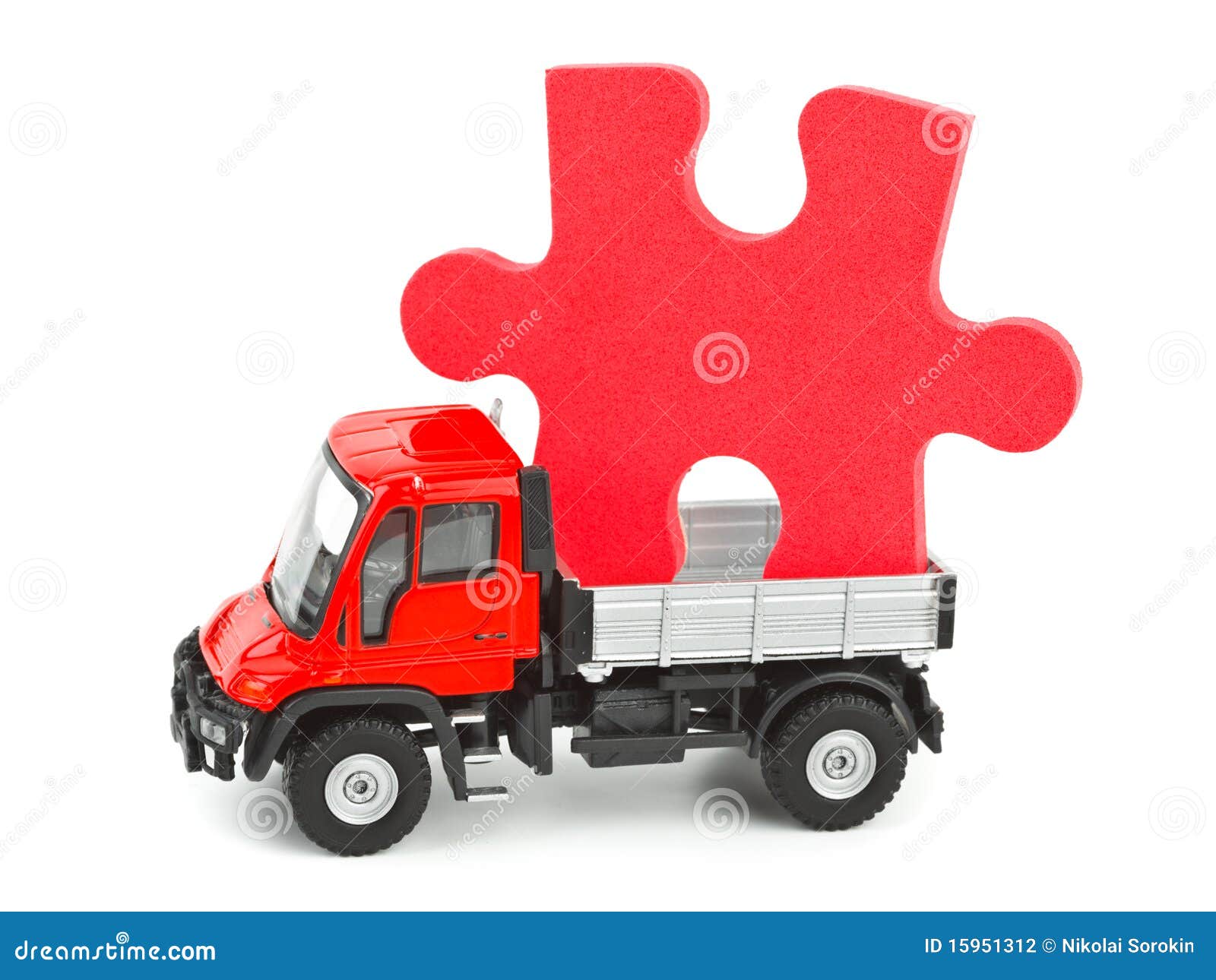 Toy Truck With Puzzle RoyaltyFree Stock Photography CartoonDealer