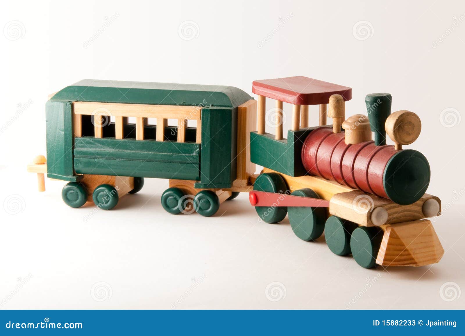 Toy Wooden Train Engine stock image. Image of happy ...