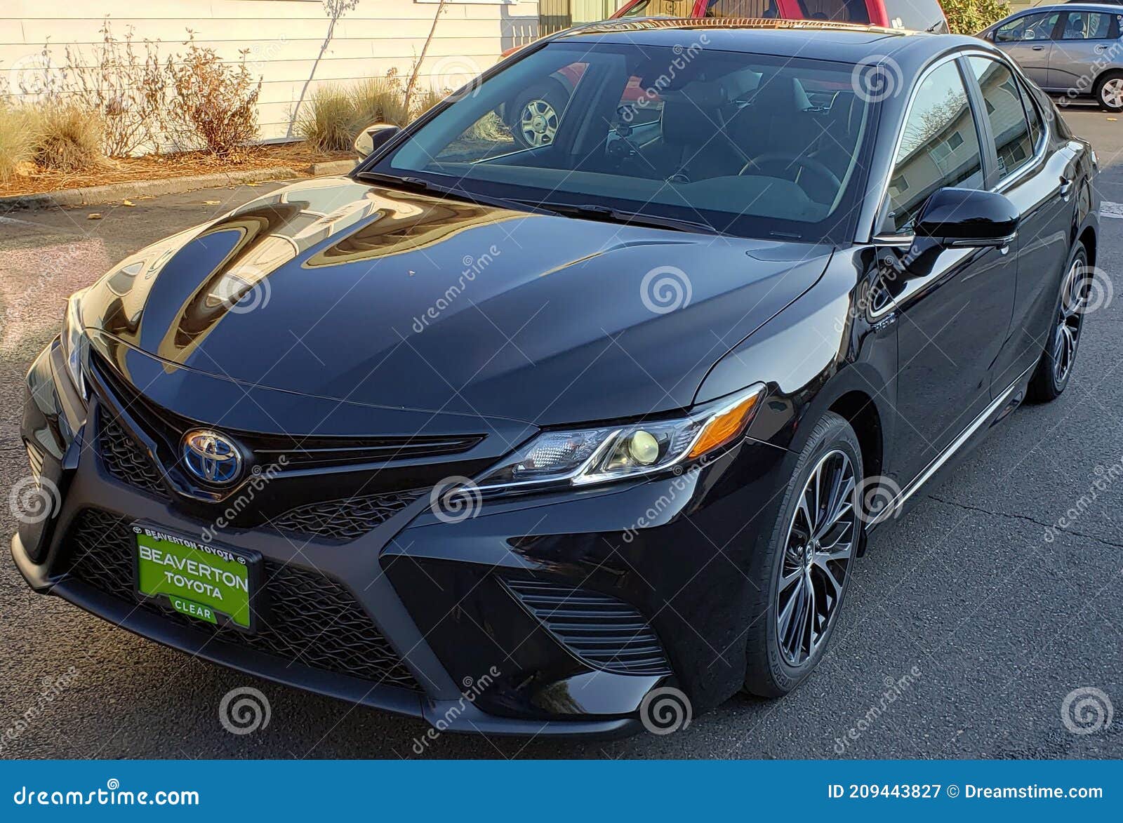 2019 Toyota Camry Hybrid Black Editorial Photography - Image of toyota ...