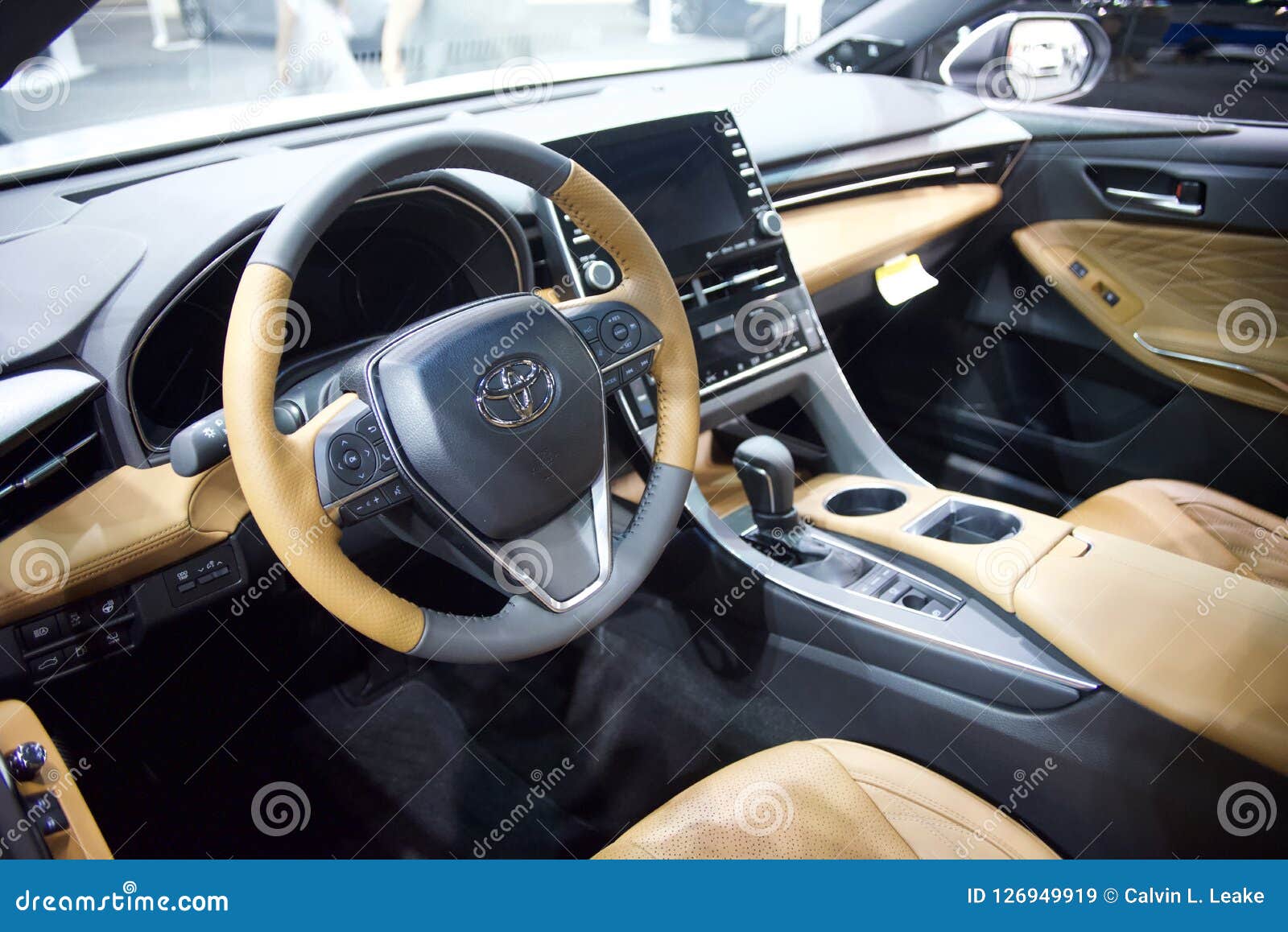 Toyota Car Interior With Leather Editorial Stock Image