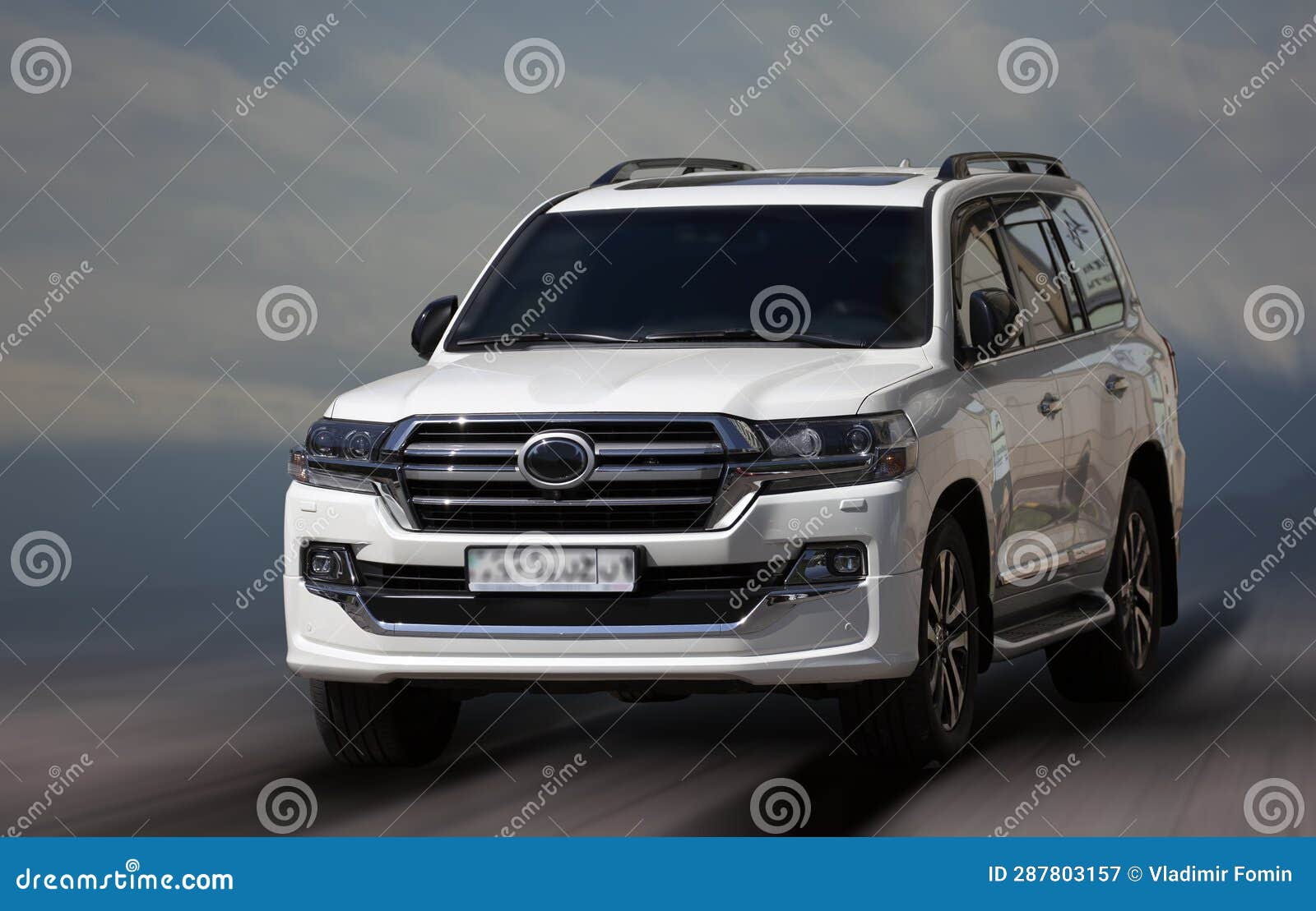 Toyota Land Cruiser White Ca. Stock Image - Image of cruiser, white