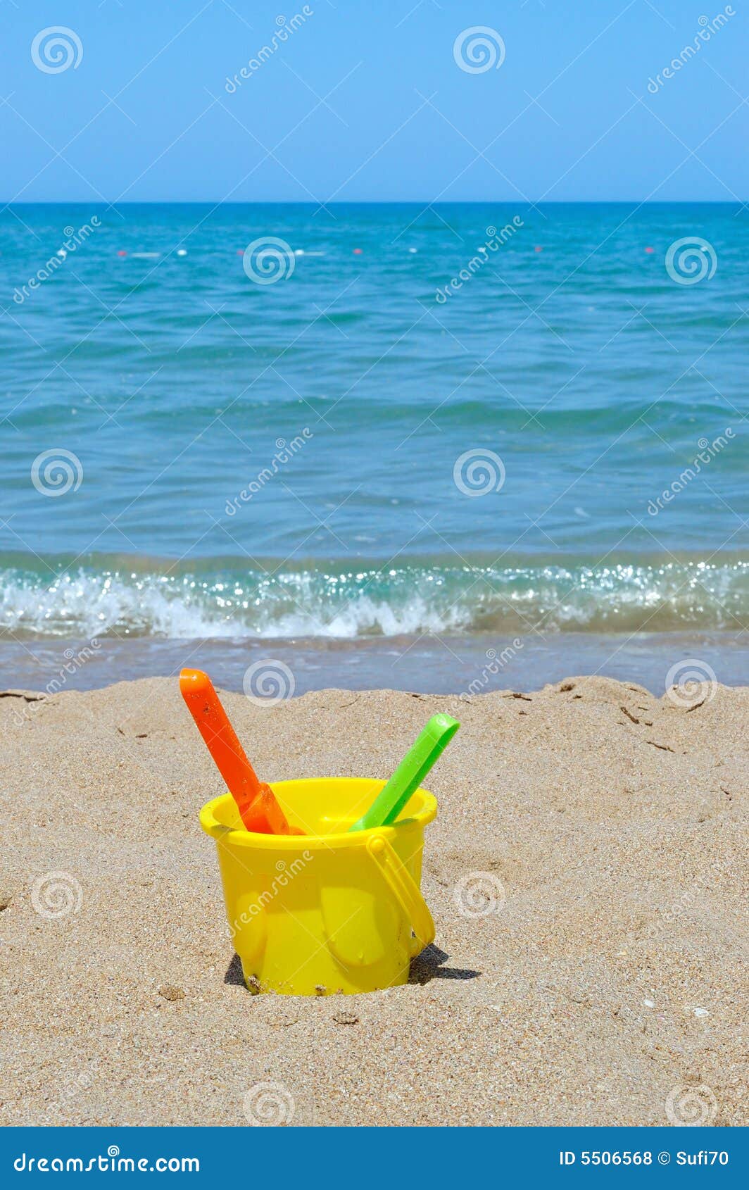 Toys at the beach stock photo. Image of vacation, sunny - 5506568