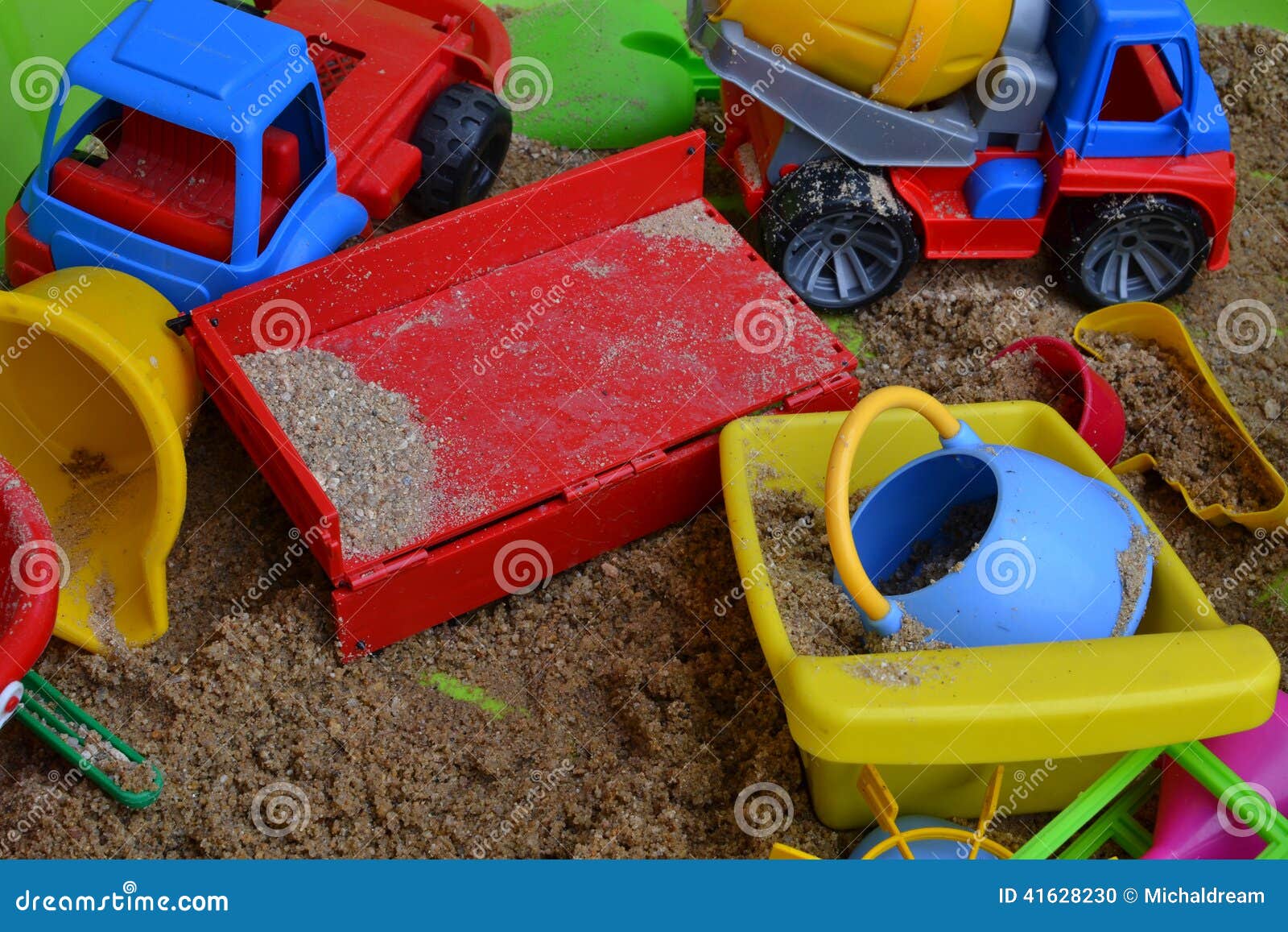 Toys in the sandbox stock photo. Image of sandbox, playground 41628230