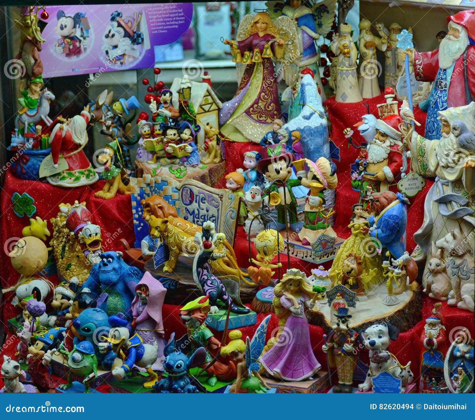 Toys showcase editorial stock image. Image of night, mickey 82620494